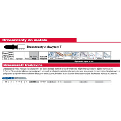 4932254064 MILWAUKEE PEILIS. T118B /5vnt. METALAS 55 mm plonas metalas 3-6 mm.                                                                                                                                                                     