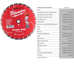 4932471985 MILWAUKEE DIAM.HUDD PREMIUM 350 mm diskas