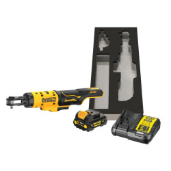 DCF504L1G-QW DEWALT GRZECHOTKA 12V 54Nm 1/4" 1x3,0Ah Z WYTŁOCZKĄ DO WÓZKA DCF504L1G