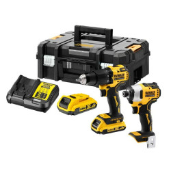 DCK2062D2T-QW DEWALT ZESTAW COMBO 18V 2x2,0Ah WKRĘTARKA UDAROWA DCD709 + ZAKRĘTARKA DCF809 DCK2062D2T