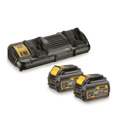 DCB132T2-QW DEWALT ŁADOWARKA DCB132 NA DWIE BATERIE + 2 x AKUMULATOR 54/18V 6,0/2,0Ah DCB546