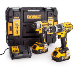 DCK266P2T-QW DEWALT ZESTAW COMBO 18V (DCD796+DCF887) 2x5,0Ah DS150 DCK266P2T