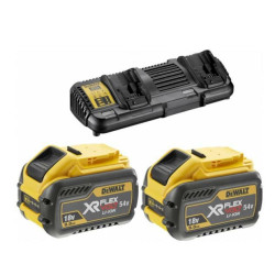 DCB132X2-QW DEWALT.ZESTAW FLEXVOLT 2x9.0Ah + ŁADOWARKA PODWÓJNA 4A