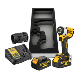 DCF921P2G-QW DEWALT KLUCZ UDAROWY 1/2" 18V 406Nm 2x5,0Ah Z WYTŁOCZKĄ DO WÓZKA PIERŚCIEŃ DCF921P2G