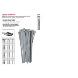 YT-70582 YATO STAINLESS STEEL CLAMPING CLIPS 8,0x300mm /50vnt.