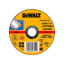 DT42340Z-QZ DEWALT TARCZA DO CIĘCIA METALU 125 x 1,2 x 22,2mm INOX