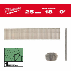 4932492551 MILWAUKEE jungiamosios detalės 18G/25mm /5000vnt. - M18FN18GS