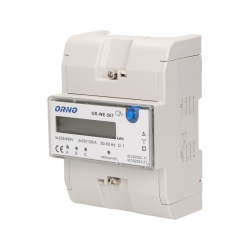 OR-WE-507 ORNO 3-FAZOWY WSKAŹNIK ENERGI ELEKTRYCZNEJ, 120A, 5 MODUŁÓW, DIN TH-35MM, DODATKOWY PRZYCISK