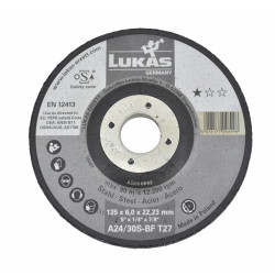 AS000692V9802 LUKAS šlifavimo diskas 125 mm x 6,0 mm A24/30S-BF METAL