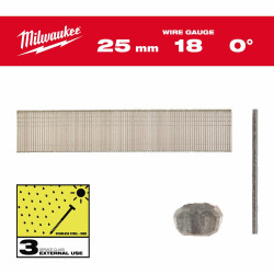 4932492559 MILWAUKEE INOX INOX jungiamosios detalės 18G/25mm /5000vnt. - M18FN18GS