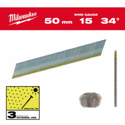 4932492580 MILWAUKEE FINISHING SHAPES, 15G, TYPE D 50mm INOX HEAD FOR M18 CN15GA /2500vnt.