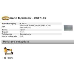 HCFN-40 BOSTITCH NUTS HCFN 0` 40mm 1,5M ... UŽGRŪDINTI
