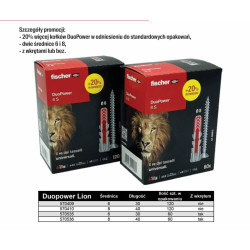 570535 FISCHER DUOPOWER 6x30 S 50vnt. SU VARŽTAIS +20% NEMOKAMAI