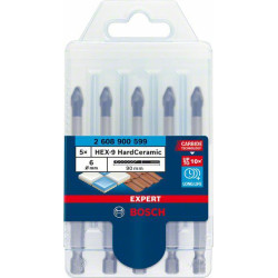 2608900599 BOSCH HEX-9 HARD CERAMIC DRILL HANDLE SET 5vnt. (5x6mm) EXPERT