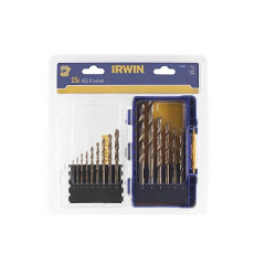 IW3038501 IRWIN RINKINYS 15vnt. HSS TiN 1,5 mm, 2 mm, 2,5 mm, 3 mm, 3,5 mm, 4 mm, 4,5 mm, 5,5 mm, 6 mm, 6,5 mm, 7 mm, 8 mm, 9 mm, 10 mm