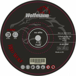 411212 METALINIS DISKAS 125X1.0X22.23 REDWOLF