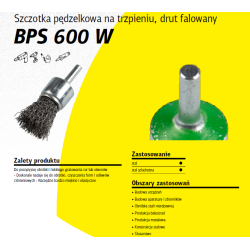 358353 K.BRUSH šepetys 30mm BPS600W gofruota nerūdijančio plieno viela