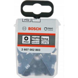 2607002803 BOSCH BIT IMP. PH2 x 25mm 25vnt.