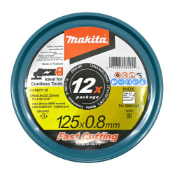 E-10877-12 MAKITA TARCZA DO CIĘCIA METALU 125mm x 0,8mm x 22,23mm /12szt.