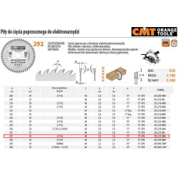 292.235.48M CMT HM pjūklo diskas 235x30x2,8/1,8 SU 48% Pjovimo, apdailos...