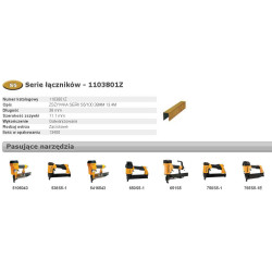 1103801Z BOSTITCH sąvaržėlės S5 38mm 13.4M %%% 11.1mm pločio