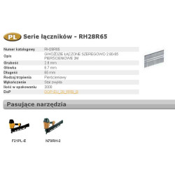 RH28R65 BOSTITCH NUTS RH 21` 65mm RING 2M ...