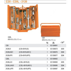 2120-C20 BETA ĮRANKIŲ DĖŽUTĖ 5 DALIŲ /2120/C20