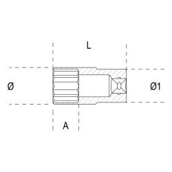 920AL-17 BETA ILGASIS DURSTUKAS 1/2" 17 mm...