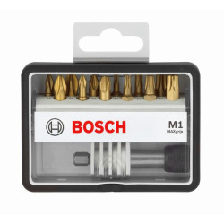 2607002577 BOSCH galiniai jungiamieji elementai + rankenos 13vnt. M1 PH, PZ, TORX MAXGRIP ...